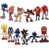 Juego De 12 Figuras De Juguete Sonic The Hedgehog