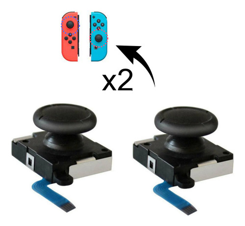 X2 Analogo Joystick Stick Compatible Nintendo Switch Joycon