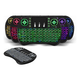 Mini Teclado Sem Fio Keyboard Wireless Iluminado Com Led+