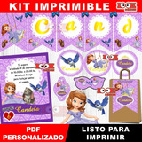 Kit Imprimible Candybar Princesa Sofía Personalizado Pdf