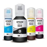 Tinta De Impressora Eps T504 Kit Color De 127 Ml