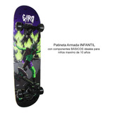 Patineta Armada Infantil Zombie + Stikers