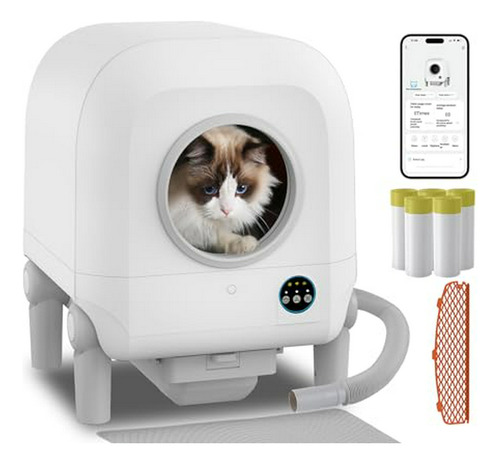 Arenero Automático Autolimpiable Para Gatos Con App.