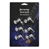 Maquinaria Para Guitarra Electrica 6 En Linea Cromada Jimmy