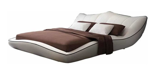 Cama Diseño Curvo Moderno Lujo