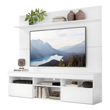 Rack Con Panel Madrid De Tv 65¨ Retro Color Blanco