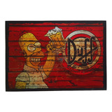 Cerveza Duff Simpson Vintage Cuadro Cartel Cantina Y176