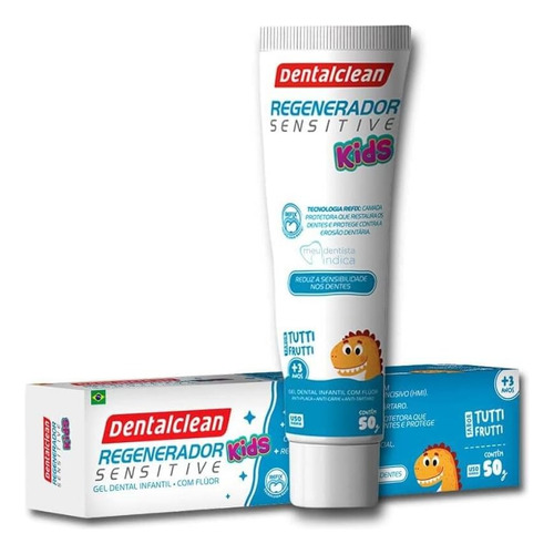Gel Dental Kids Regenerador + Sensitive - 50g - Dentalclean