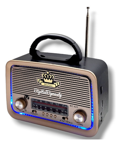 Radio Bocina Bluetooth Bc425 Am/fm/usb/tf Lámpara 