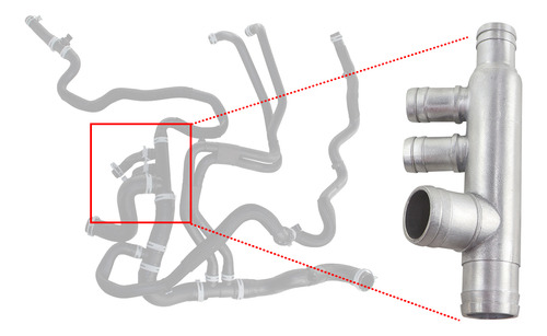 Conexão Mangueira Radiador Duster 2.0 16v F4r 215012744r