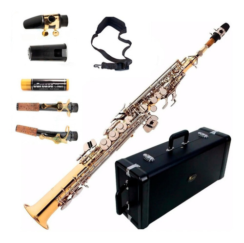 Sax Soprano Eagle Sp 502 Laqueado Chaves Niqueladas Sp502 Ln