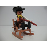 Playmobil Sherif Con Mecedora Marron Claro