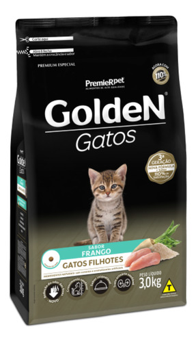 Ração Golden Gatos Filhotes Frango 3kg