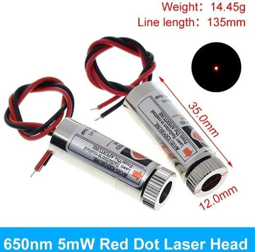 3 Módulos Láser Linea, Cruz Y Punto Rojo Ajustable 650nm 5v