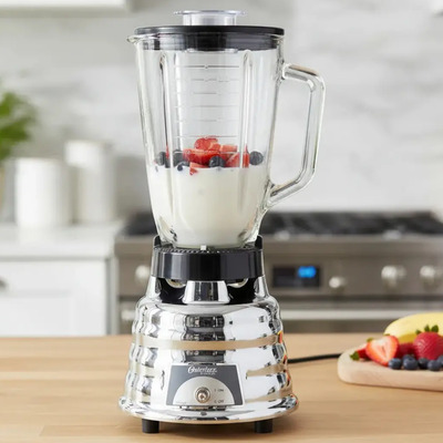 Licuadora Cromada Con Vaso De Vidrio 1.25l Oster Color Cromado | Meses sin interés