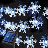 Janchs 100 Luces Led Solares De Navidad Al Aire Libre, 8 Mod
