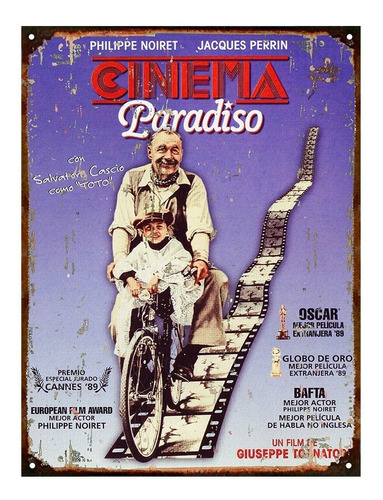 Cartel De Chapa Vintage Cinema Paradiso M923