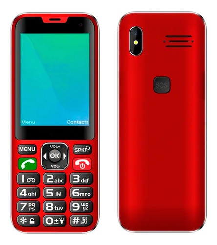 Telefono Celular Adulto Mayor 4g 2.8  Color Tecnolab Rojo