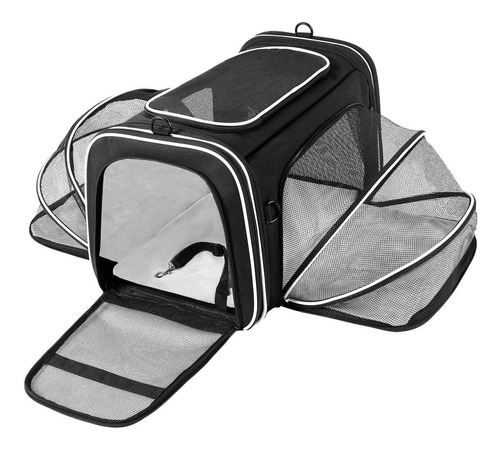 Bolso Transportador Para Mascotas, Laterales Expandibles. 