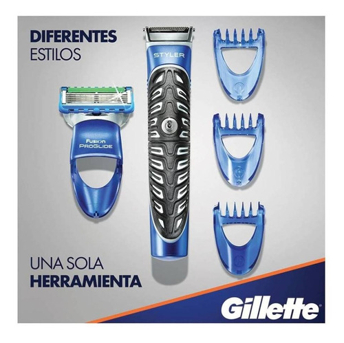 Máquina Para Afeitar Gillette Styler Con Cartucho Y Peines.