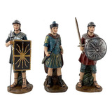 Soldados Romanos Para Pesebre De 20 Cm Con 3 Piezas 