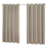 Cortina Decorativa Blekaute Blecaute Corta Luz 1,40x1,80 Cor Avelã