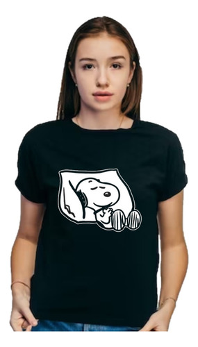 Remera Snoopy - Manga Corta Unisex Cuello Redondo - Logos