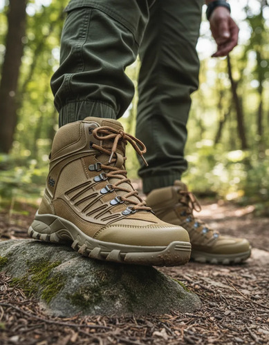 Bota Lee Táctica Corta Sin Casco Ligera Senderismo Cómodo | Meses sin interés