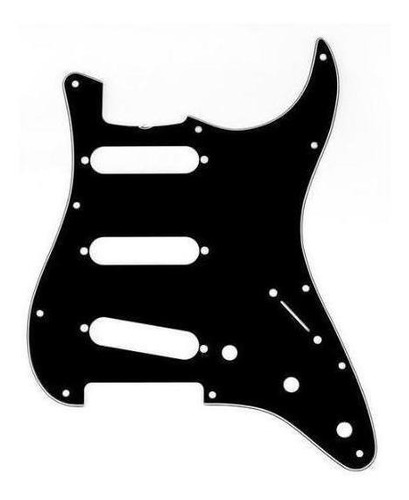 Pickguard, Stratocaster Sss Vintage Mount, Negro 3-ply