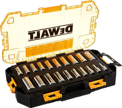 Juego De 20 Dados Largos Dewalt® Cuadro De 3/8'' Std Y Mm