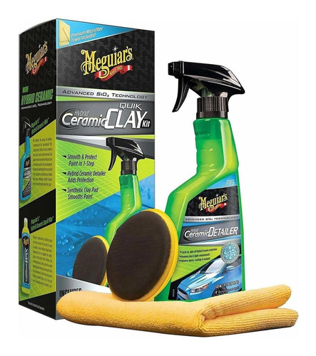 Meguiars Kit Arcilla Sintetica Hybrid Ceramic Quick Clay