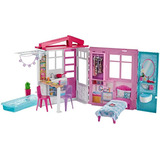 Barbie Casa De Muñecas De 1 Piso Con Piscina Y Accesorios