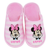 Pantufla Disney Minnie Mouse Orejitas Color Rosa Para Niñas