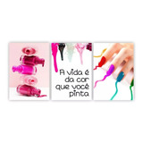 Kit Placas Quadros Decorativos 20x30 Manicure Pedicure