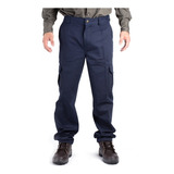 Pantalon De Trabajo Cargo Hombre Azul 50 Al 60 Rm3500az
