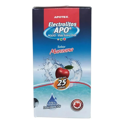 Electrolitos Apo C\u002F25 Sobres Sabor Manzana | MercadoLibre