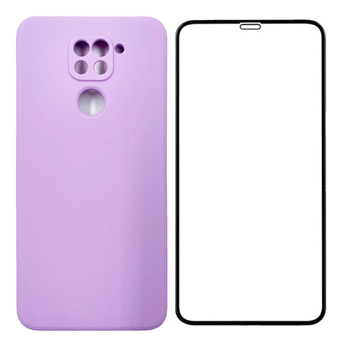 Kit 3d Capa Silicone Veludo Compatível Redmi Note 9 4g