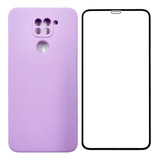 Kit 3d Capa Silicone Veludo Compatível Redmi Note 9 4g