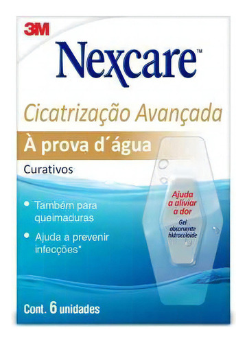 Curativo Nexcare Cicatrização Avançada 3m 6 Unidades