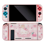 Funda Protectora De Silicona Para Switch Ns Hello Kitty