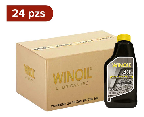 Aceite Lubricante Usos Multiples 40 Winoil 750ml Caja 24 Pzs