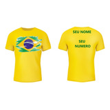 Camisa Do Brasil Seu Nome Seu Numero Personalizada Promoção