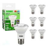 Kit 10 Lâmpadas Led Par 20 7w E27 Bivolt  4000k Cor Da Luz Branco-neutro 110/220v