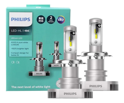 Kit Led H4 Philips Ultinon 6000k Sin Ventilador