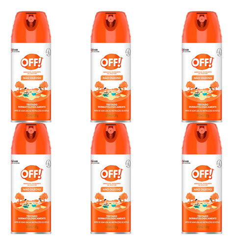 Repelente Off Mosquitos X6 Unidades Camping 170ml Original