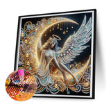 Pintura De Diamante Perforado Con Forma Especial Angel1