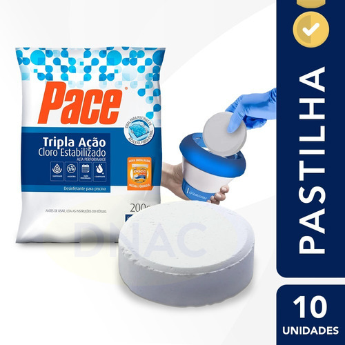 Pastilha De Cloro P/ Flutuador Piscina Inflável Tablete 200g