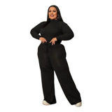 Conjunto Plus Size De Inverno Feminino Moletinho 2 Peças