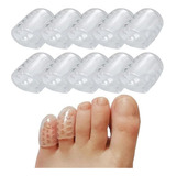 10 Protector Dedo Gel Transpirable Uñas Encarnadas Callos F Color Transparente