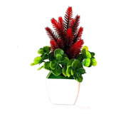 Planta Artificial Flor Con Maceta Colores 19 Cm Decoracion
